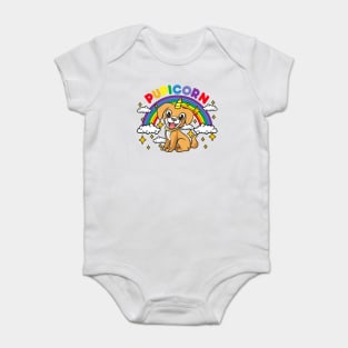 Gay Pride Rainbow Pupicorn Funny Puppy Unicorn Gift Baby Bodysuit